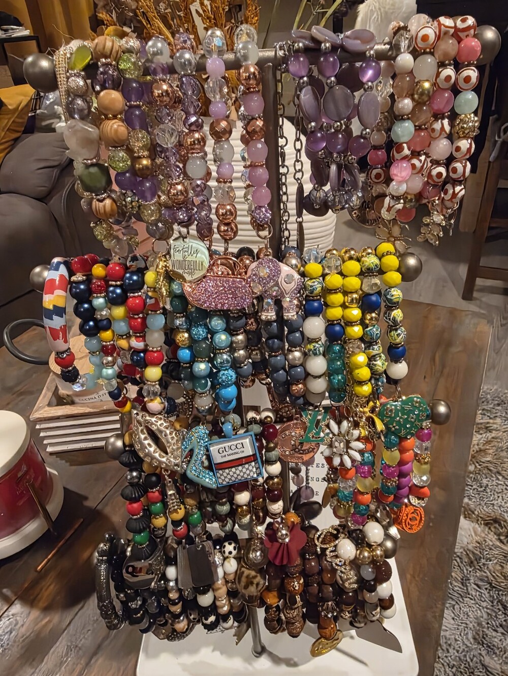 BRACELET BLING handmade beaded charm bracelets with Fashion Charms.